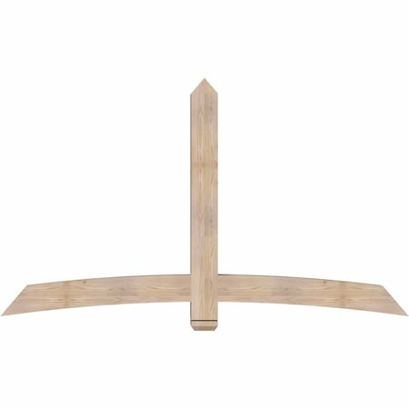 Ekena Millwork Bellingham Smooth Timber Gable Bracket, Douglas Fir, 84"W x 49"H x 5 1/2"D x 5 1/2"F, 14/12 Pitch GBW084X49X0606BEL00SDF